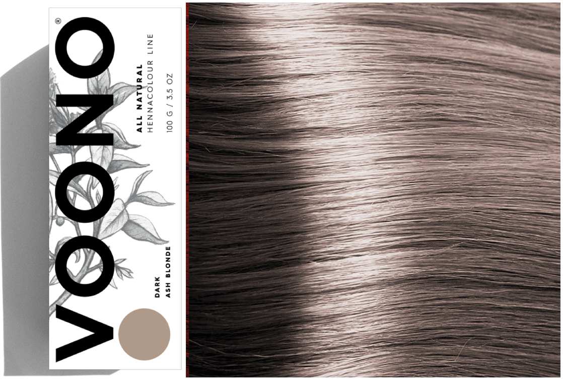 Voono Henna Dark Ash Blonde - rostlinná barva na vlasy tmavá popelavá blond 100 g