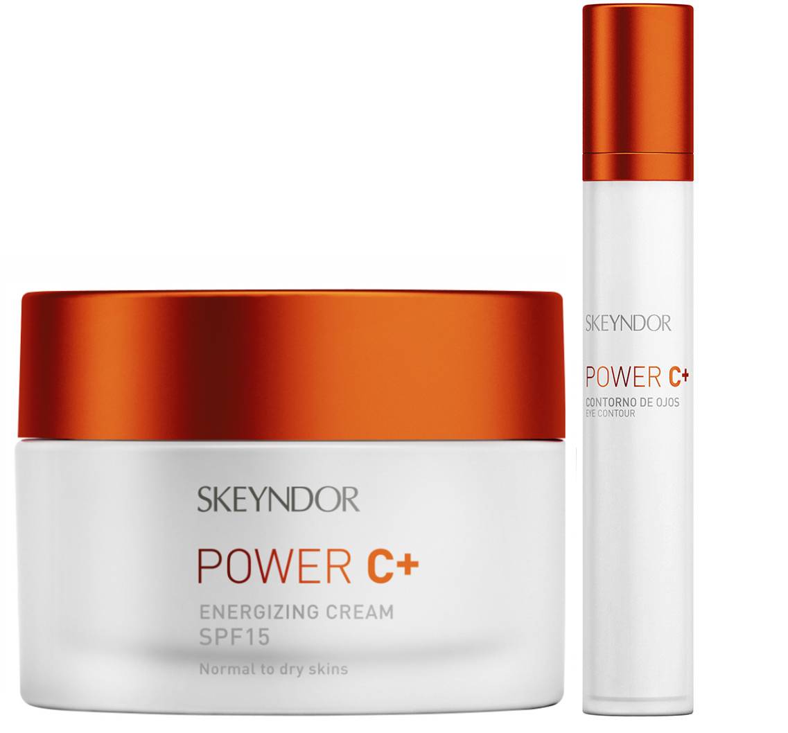 Skeyndor Power C+ Set - krém pro normální a suchou pleť 50 ml + krém na oční okolí 15 ml dárková sada