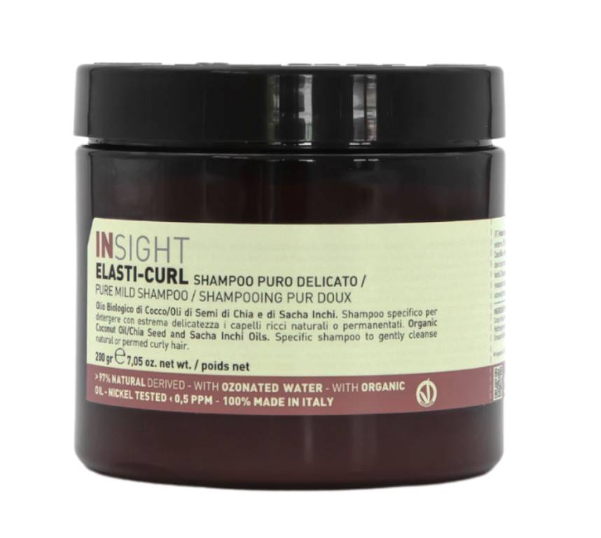 Insight Elasti-Curl - polotuhý šetrný šampon pro kudrnaté vlasy (Pure Mild Shampoo) 200 g