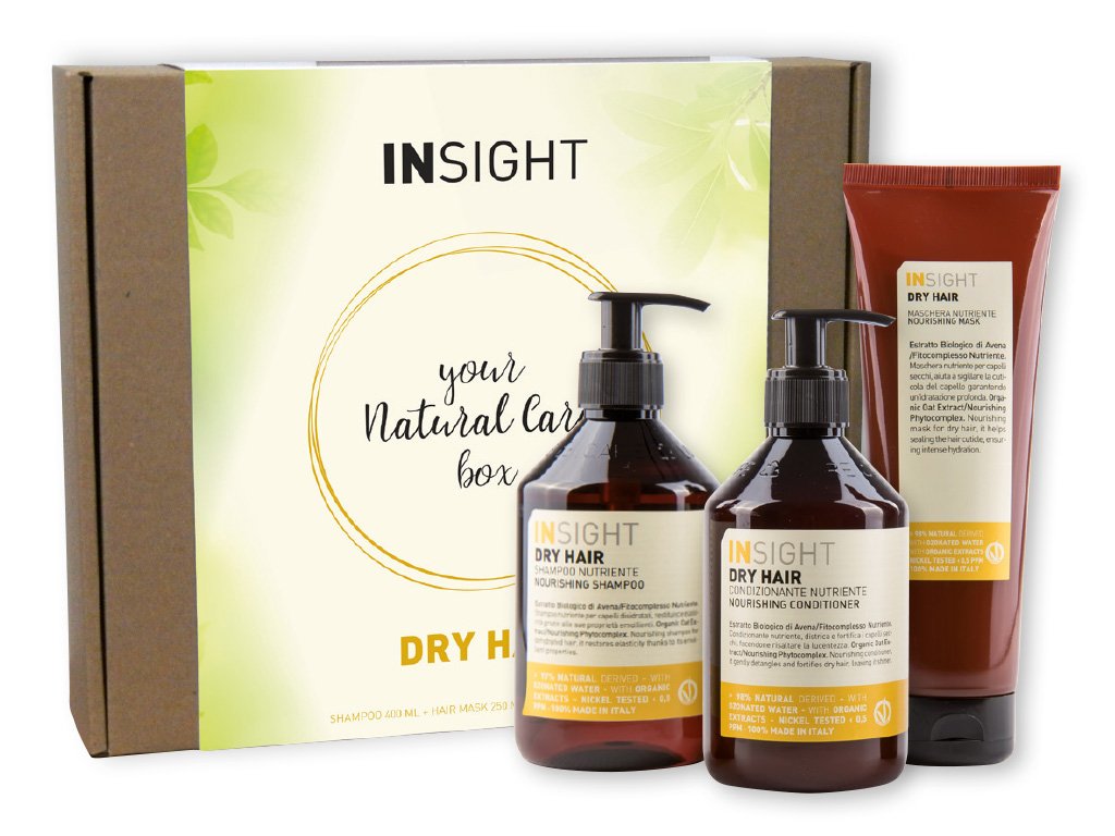 Insight Dry Hair - šampon 400 ml + kondicionér 400 ml + maska na vlasy 250 ml dárková sada