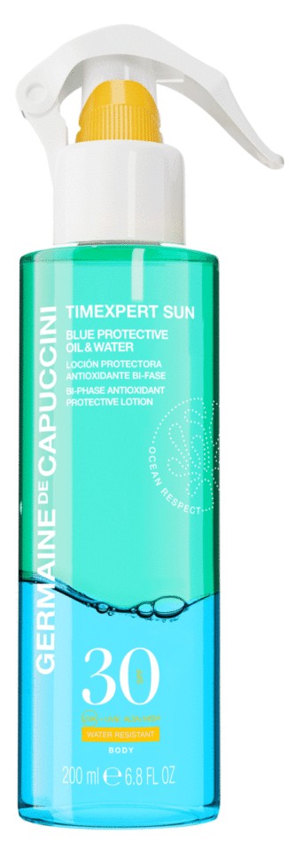 Germaine de Capuccini Timexpert Sun Oil Water Blue Protect Bi-phase tělový voděodolný olej SPF30 200 ml