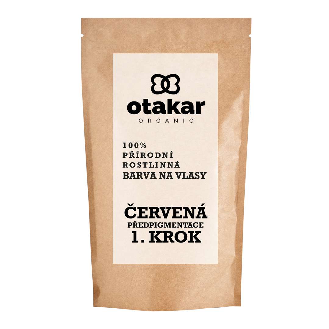 Otakar Organic - přírodní rostlinná barva na vlasy červená předpigmentace 1. krok :-: 100 g - s obalem