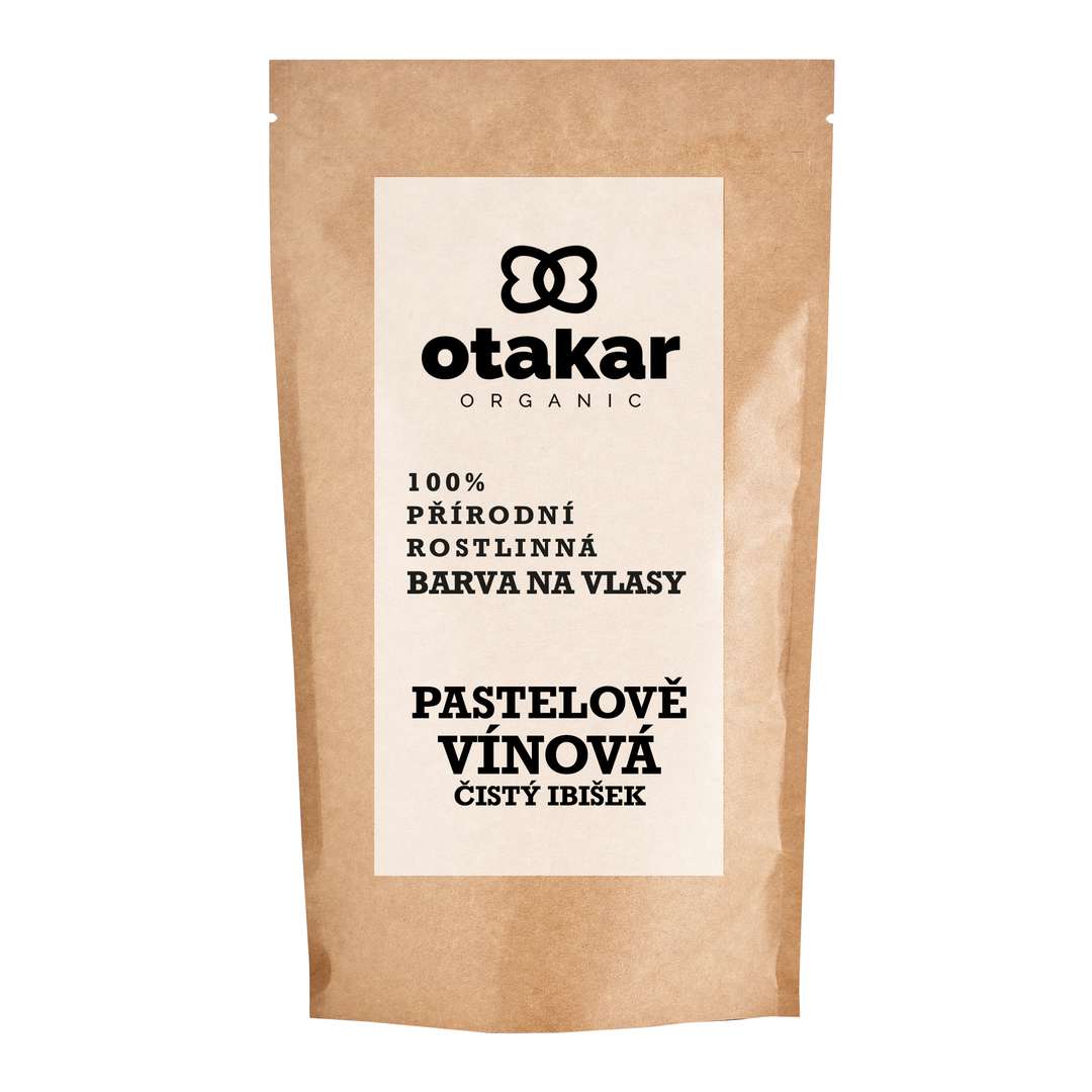 Otakar Organic - přírodní rostlinná barva na vlasy pastelově vínová / čistý ibišek :-: 100 g - s obalem