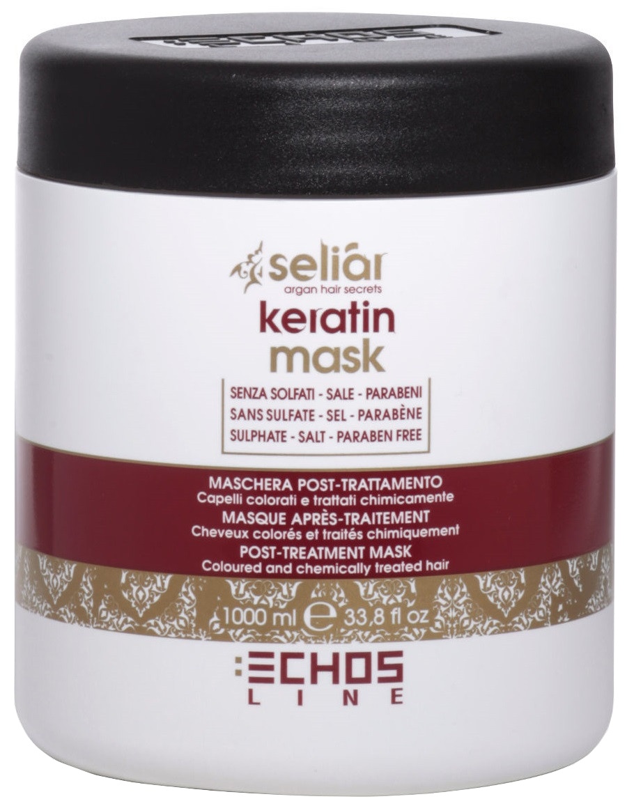 Echosline Seliar Keratin – keratinová maska pro barvené a chemicky poškozené vlasy 1000 ml