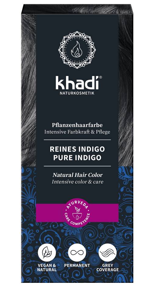 Khadi rostlinná barva na vlasy ČISTÉ INDIGO 100 g