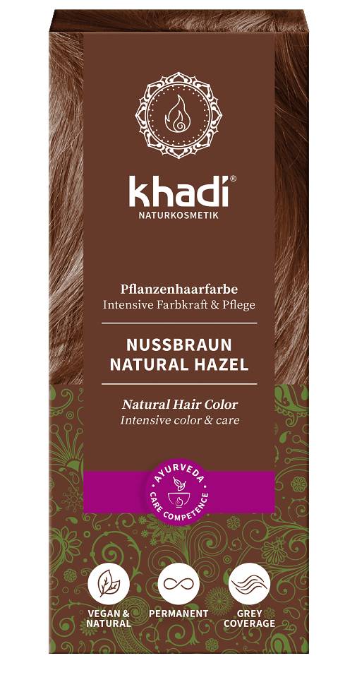 Khadi rostlinná barva na vlasy OŘECHOVĚ HNĚDÁ 100 g