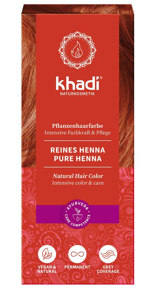 Khadi rostlinná barva na vlasy ČISTÁ HENNA 100 g