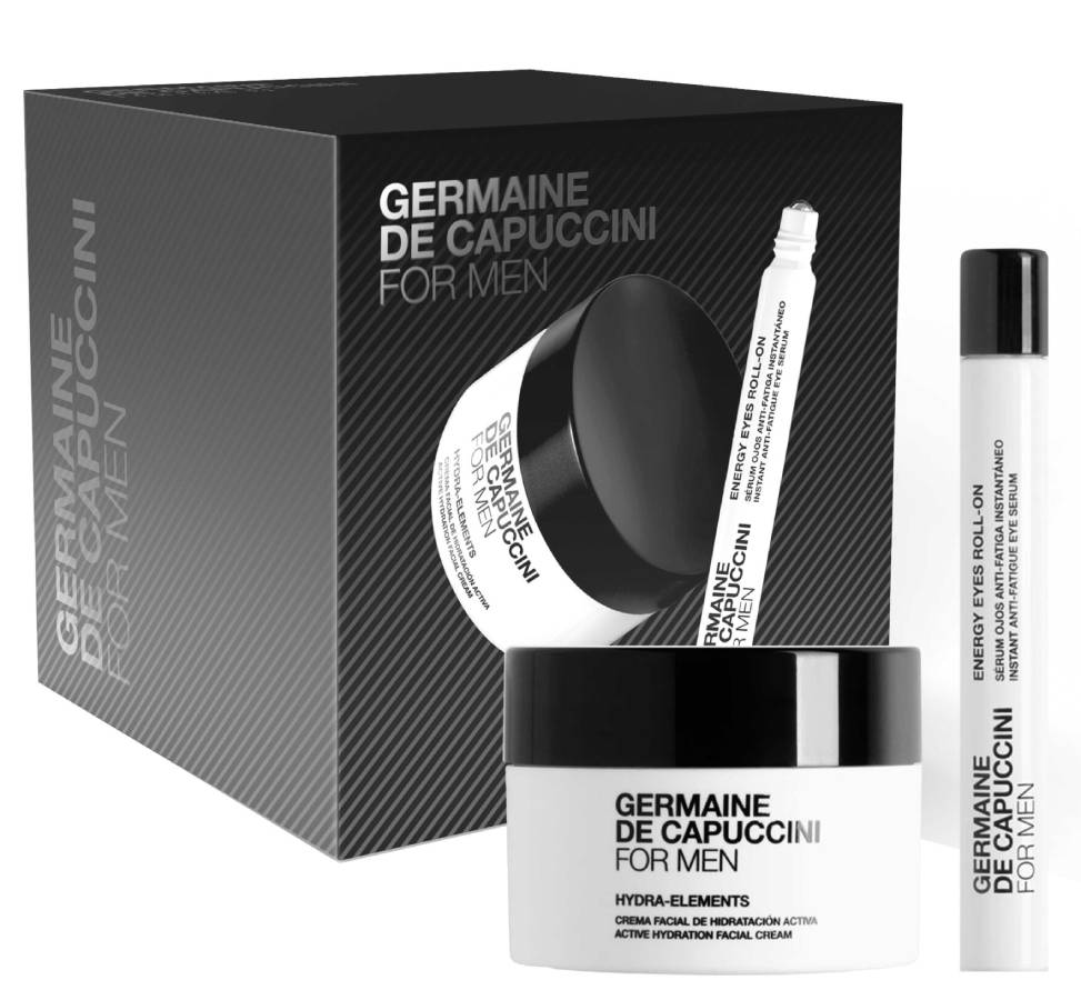 Germaine de Capuccini Men Hydra-elements krém 50 ml + Roll-on na oční okolí 10 ml Dárková sada