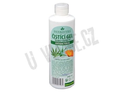 HERBAVERA antibakteriální čistící gel s konopím 250 ml