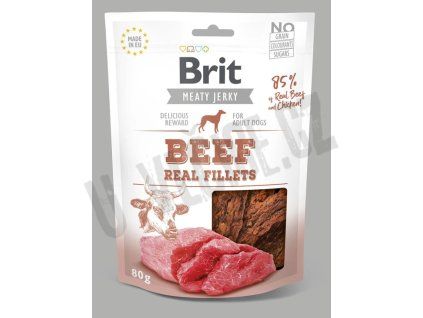 Brit Jerky Beef Fillets 80g