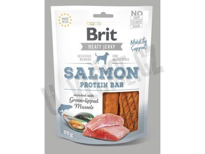 Brit Jerky Salmon Protein Bar 80g