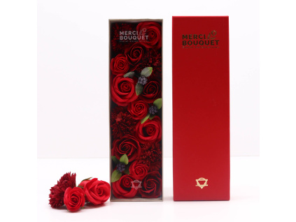 Medvídárek box z mýdlových růží