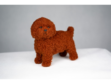 CutePets plyšový pes - hnědý - štěně 2D