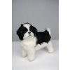 CutePets plyšový pes - bielo-čierny - šteniatko 2E