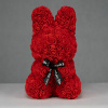 Medvídárek králíček z růží 40cm dárkově balený - červený