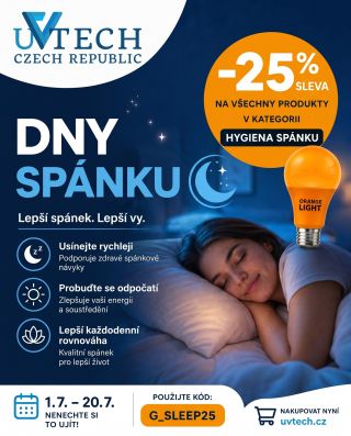 😴🌤️ Červencové Dny spánkové hygieny jsou tu! Nakupujte od 1.7 do 20.7. všechny produkty z kategorie spánkové hygieny s 25%...