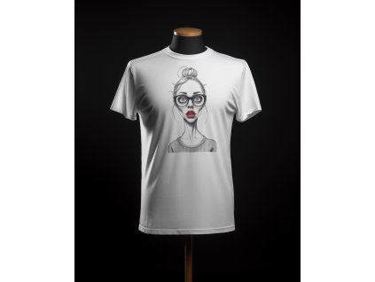 white t shirt on a headless mannequin in front of black screen 0202 kópia
