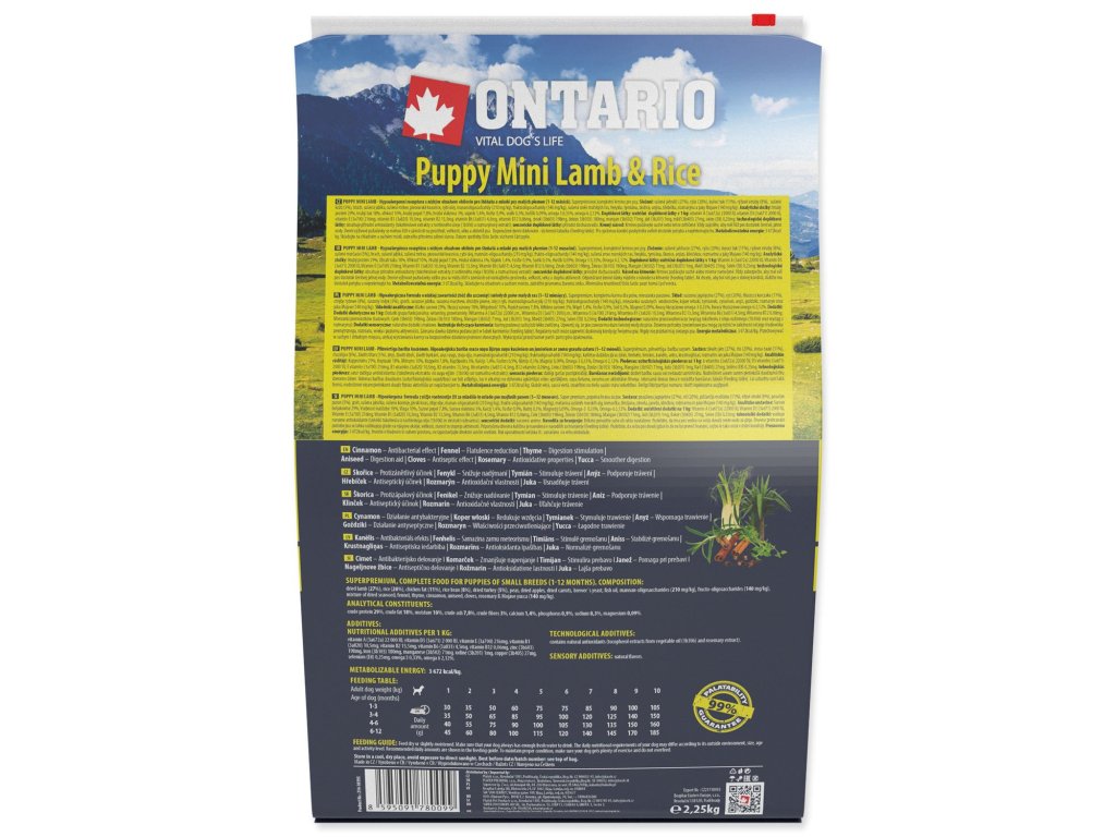 Ontario puppy mini lamb and rice hot sale