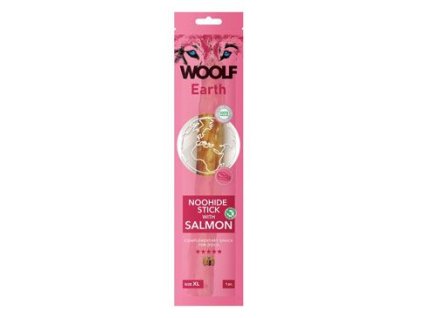 WOOLF pochoutka Earth NOOHIDE XL Stick with Salmon 85g