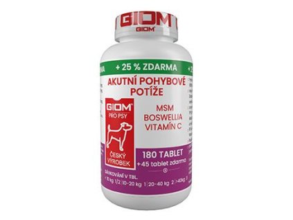 Giom S pes Akutní pohybové potíže 180 tbl+25% zdarma