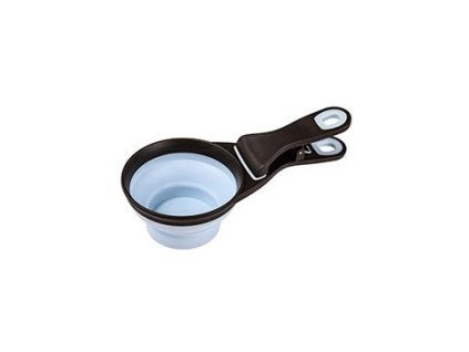 Odměrka na krmivo SILICONE s klipem, modrá L Zolux