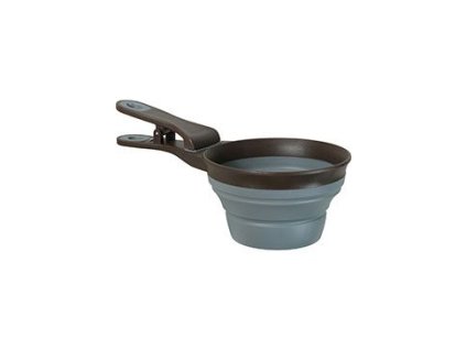Odměrka na krmivo SILICONE s klipem, šedá L Zolux