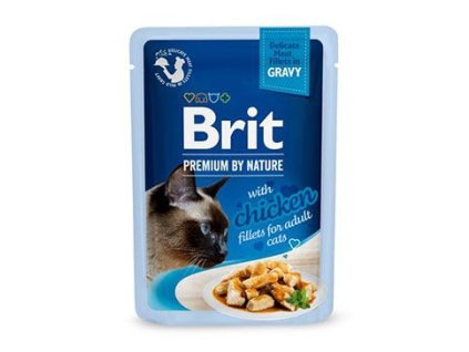 Brit Premium Cat D Fillets in Gravy with Chicken 85g