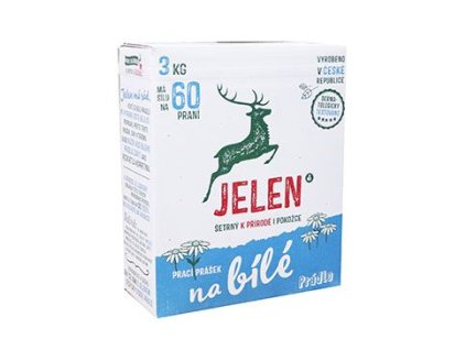 Prací prostředek Jelen mýdlový prášek White 3kg BOX