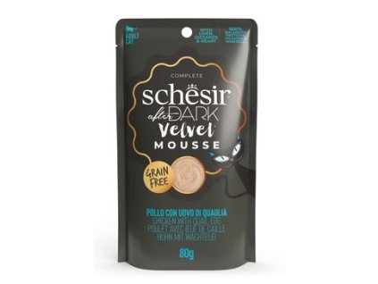 Schesir Cat kapsa After Dark Velv.Mousse kuře/vejce80g