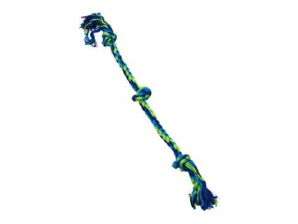 Hračka pes BUSTER Dent.Rope 3 uzly modrá/limet.91cm XL