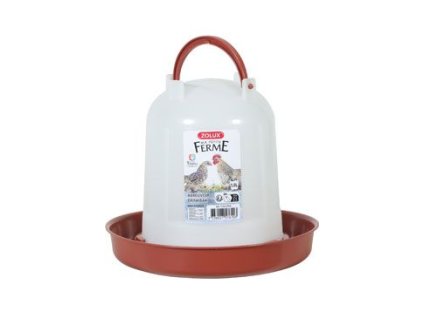 Žlab pitný pro drůbež 1,5l červená Zolux