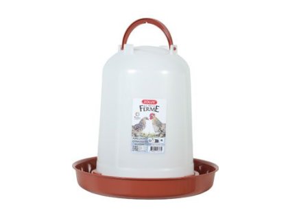 Žlab pitný pro drůbež 8l červená Zolux