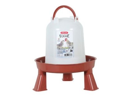 Žlab pitný pro drůbež stojící 1,5l červená Zolux