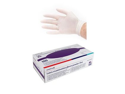 Rukavice nest.vyš.CVET latex XL/100ks bez pudru, bílé