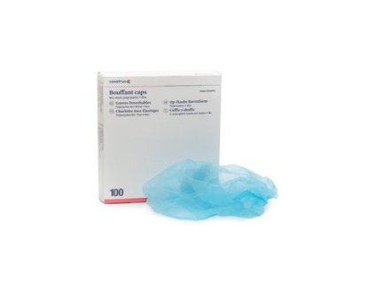 Čepice operační 61cm netkaný textil modrá 100ks CVET