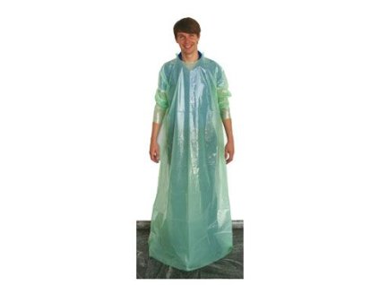 Plášť ochranný jednoráz. s manžetou,156cm, zelený CVET