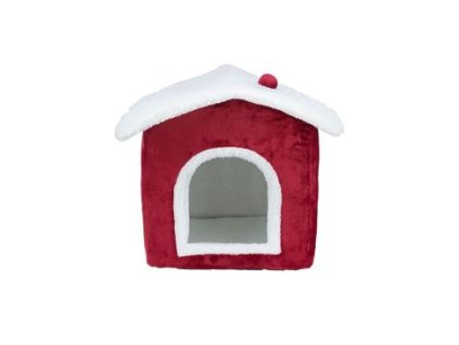 Vánoční pelech-domek Xmas NEVIO plyš 35x45x48cm TR