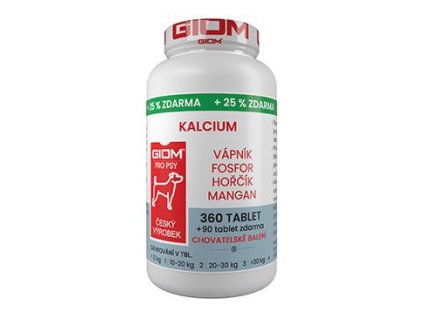 Giom S pes Kalcium 360 tbl+25% zdarma