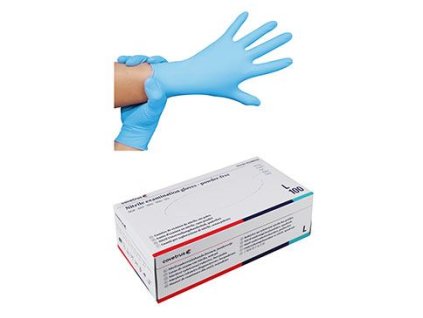 Rukavice nest.vyš.CVET nitril L/100ks modré, pevné