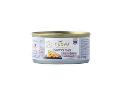 Nuevo kočka Handmade Losos s mrkví konz. 70g