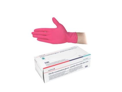 Rukavice nest.vyš.CVET nitril L/100ks bez pudru, aloe