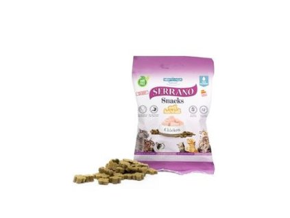 Serrano Snack for Cat-Chicken-AntiHairball 50g