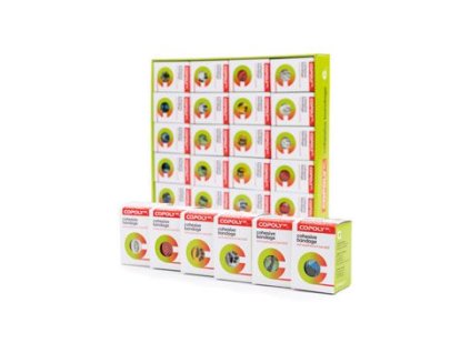 Obinadlo elast. CoPoly 7,5cmx 4,5m MIX POTISK 20ks BOX