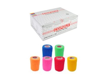 Obinadlo elast. CoPoly 7,5cm x 4,5m MIX NEON 12ks