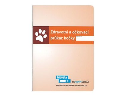 Očkovací průkaz kočka Bioveta mezinárodní 1ks