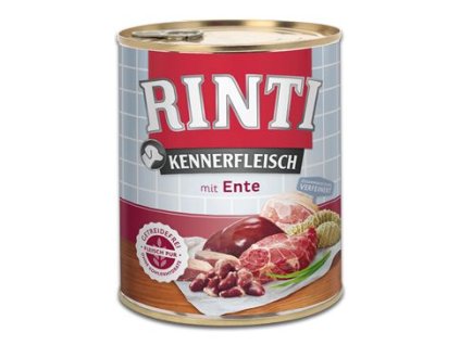 Rinti Dog Kennerfleisch konzerva kachní srdce 800g