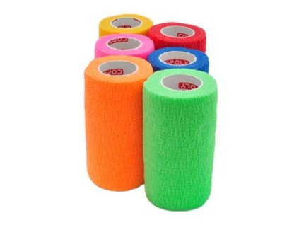 Obinadlo elast. CoPoly 10cm x 4,5m MIX NEON 12ks