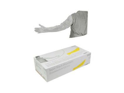 Rukavice jednor. dlouhé jemné žluté KRUTEX 100ks