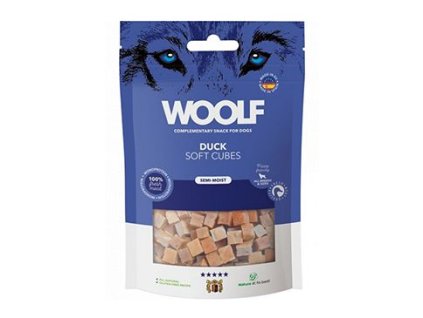 WOOLF pochoutka Soft Cubes Duck 100g