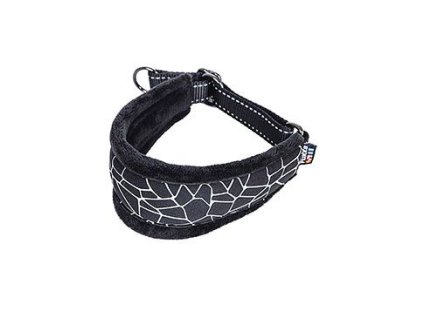 Obojek nylon Cube Hound polostah. černý M (29-37cm)